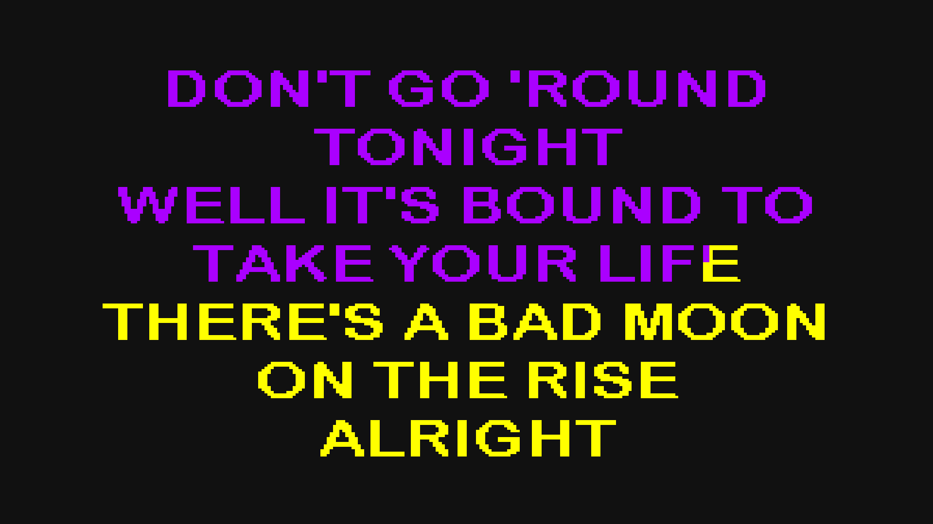 KRXTOS CDG Studio fullscreen karaoke lyrics display