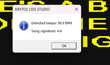 KRXTOS CDG Studio BPM and tempo detection controls