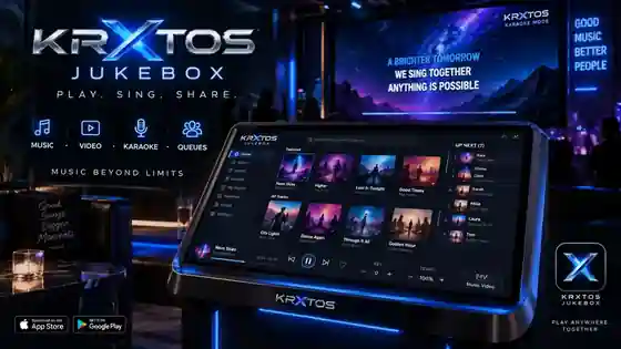 KRXTOS Jukebox premium lounge and touchscreen experience